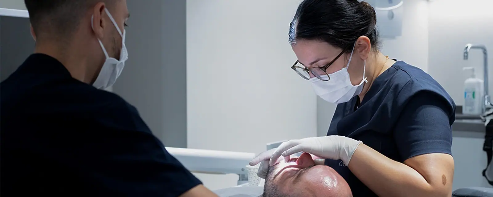 The GoodLook team treating a patient